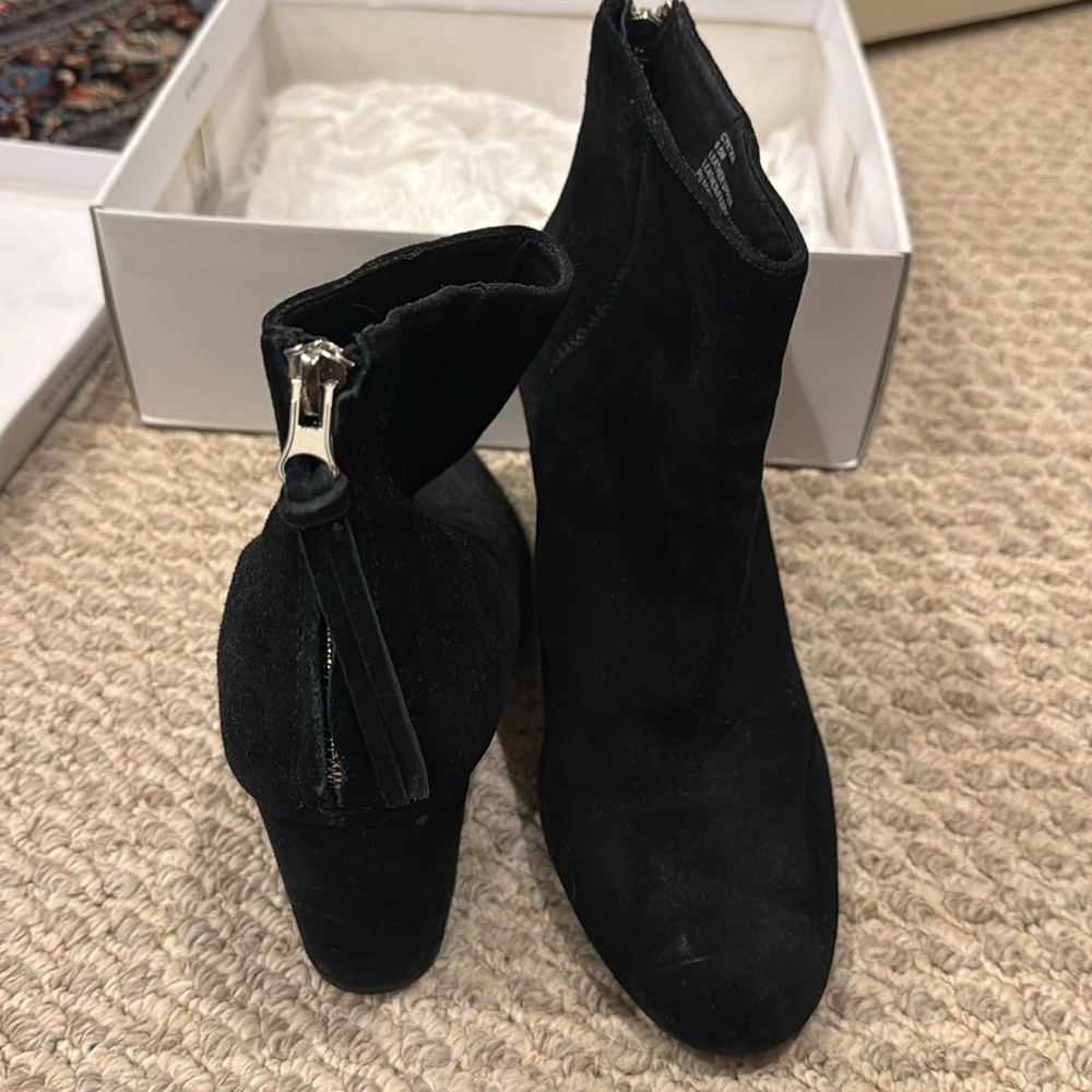 Steve Madden Black Block Heeled Booties
